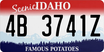 ID license plate 4B3741Z