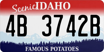 ID license plate 4B3742B