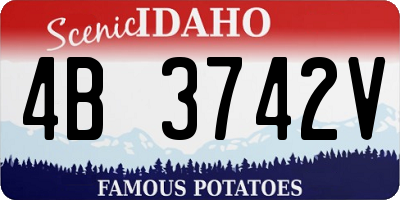 ID license plate 4B3742V