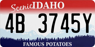 ID license plate 4B3745Y