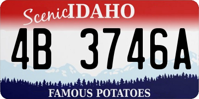 ID license plate 4B3746A