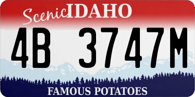 ID license plate 4B3747M