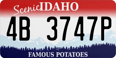 ID license plate 4B3747P