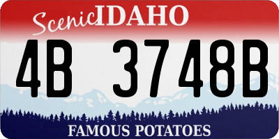 ID license plate 4B3748B