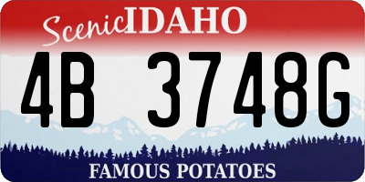ID license plate 4B3748G