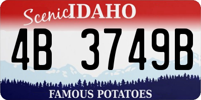 ID license plate 4B3749B