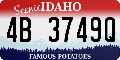 ID license plate 4B3749Q
