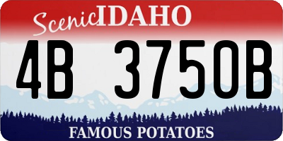 ID license plate 4B3750B