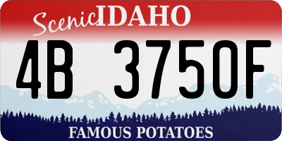 ID license plate 4B3750F