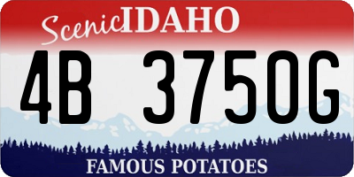 ID license plate 4B3750G