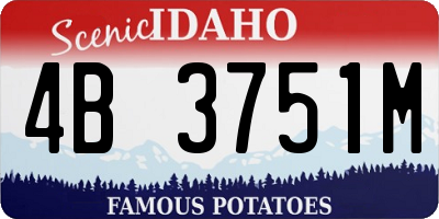 ID license plate 4B3751M
