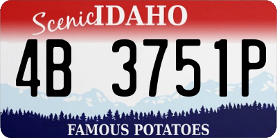 ID license plate 4B3751P