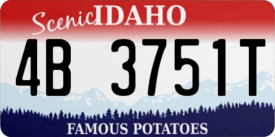 ID license plate 4B3751T