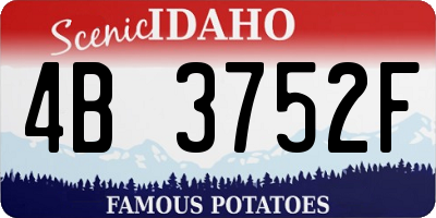 ID license plate 4B3752F