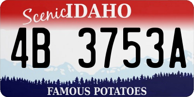 ID license plate 4B3753A