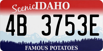 ID license plate 4B3753E
