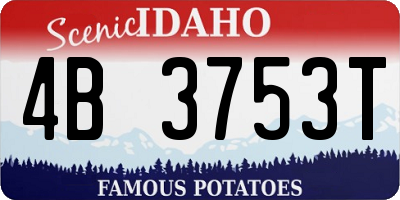 ID license plate 4B3753T