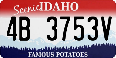 ID license plate 4B3753V