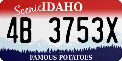 ID license plate 4B3753X
