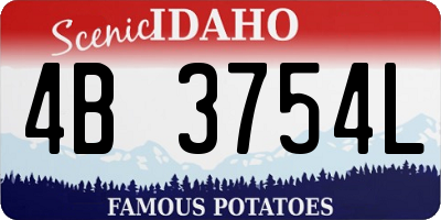 ID license plate 4B3754L