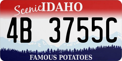 ID license plate 4B3755C