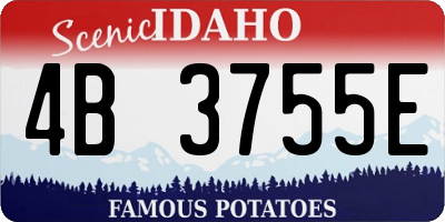 ID license plate 4B3755E