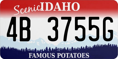 ID license plate 4B3755G