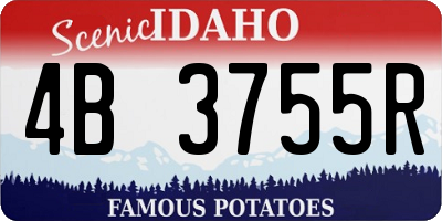 ID license plate 4B3755R