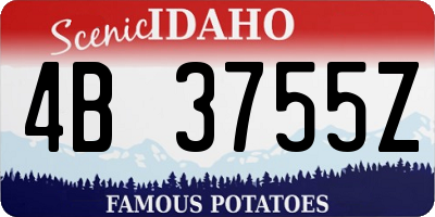 ID license plate 4B3755Z