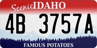 ID license plate 4B3757A