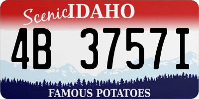 ID license plate 4B3757I