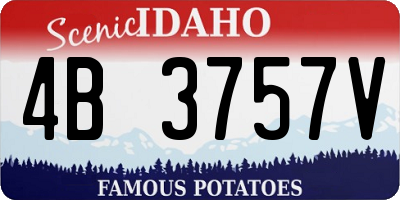 ID license plate 4B3757V