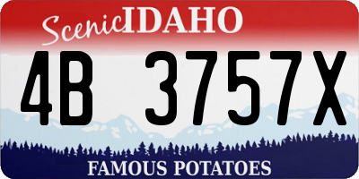 ID license plate 4B3757X