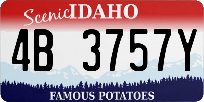 ID license plate 4B3757Y