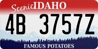 ID license plate 4B3757Z