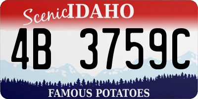 ID license plate 4B3759C