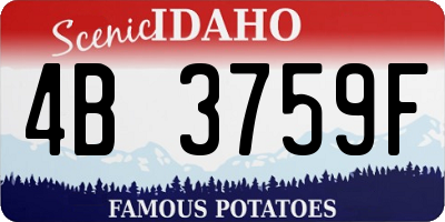 ID license plate 4B3759F