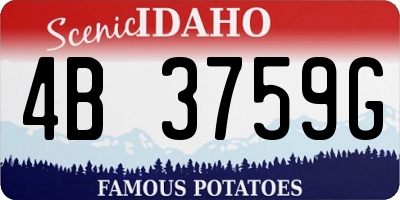 ID license plate 4B3759G