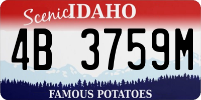 ID license plate 4B3759M