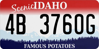 ID license plate 4B3760G