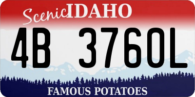 ID license plate 4B3760L