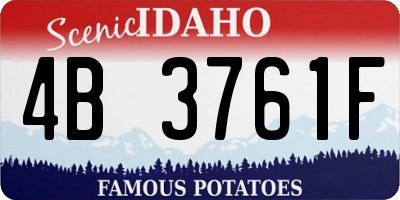 ID license plate 4B3761F