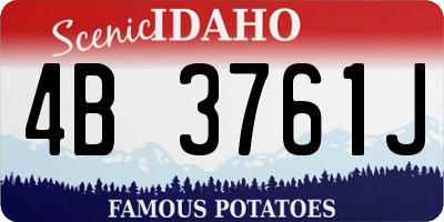 ID license plate 4B3761J