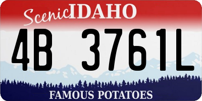 ID license plate 4B3761L