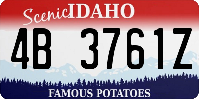 ID license plate 4B3761Z