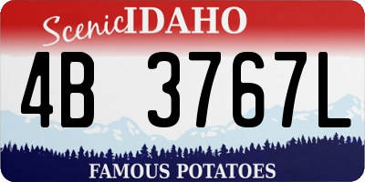 ID license plate 4B3767L