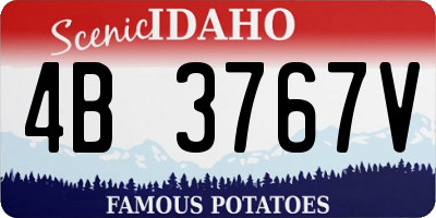 ID license plate 4B3767V