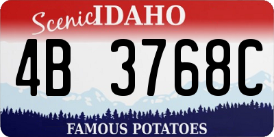 ID license plate 4B3768C