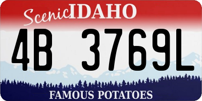 ID license plate 4B3769L