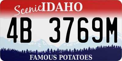 ID license plate 4B3769M